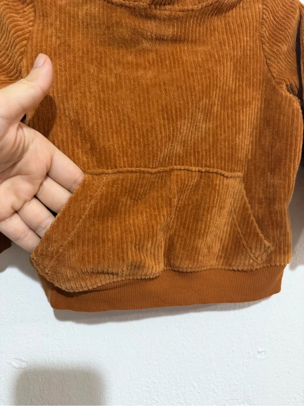 Old Navy Corduroy Hoodie in Rust